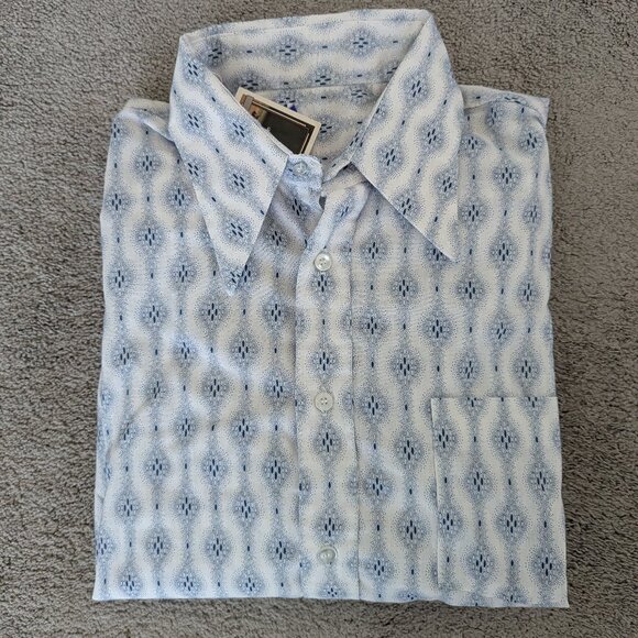 NWT Vintage Hal Morris Taper Flex Long Sleeve Button Down Shirt, XL